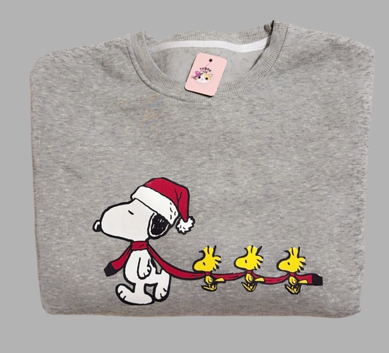 Christmas Grey Snoopy Sweatshirt