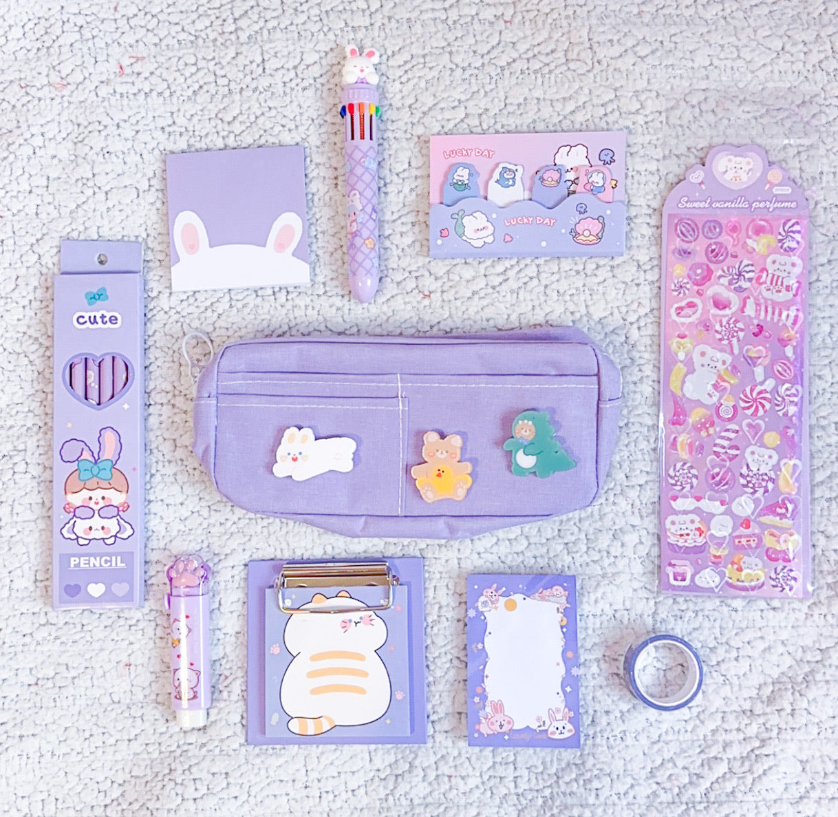 Plum Bunny Stationary Pack