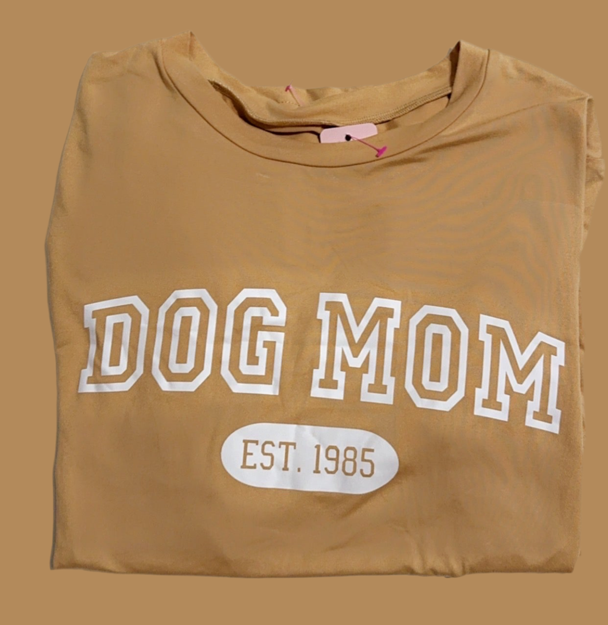 Dog Mom Tan T-Shirt