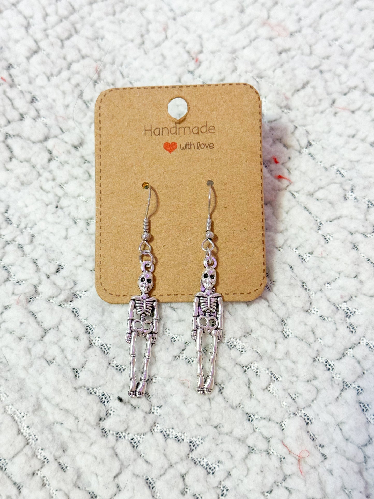 Skeleton body earrings