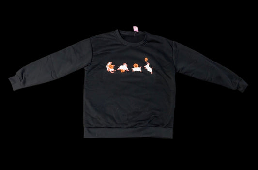 Halloween Dogs Black Sweater