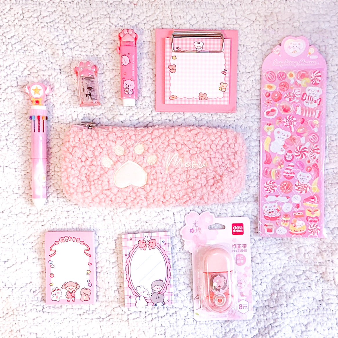 Pinky Kitty Stationary Pack