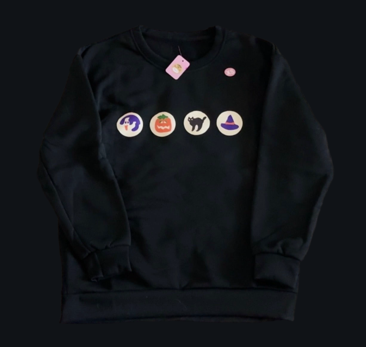 Halloween Pillsbury Cookies Black Sweater