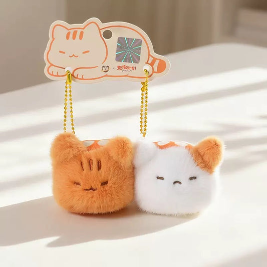Duo Plush Cat Keychain
