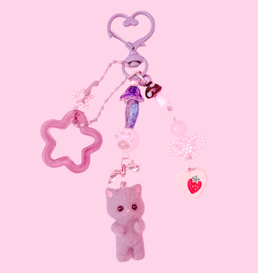 Calico Critters Cat Keychain