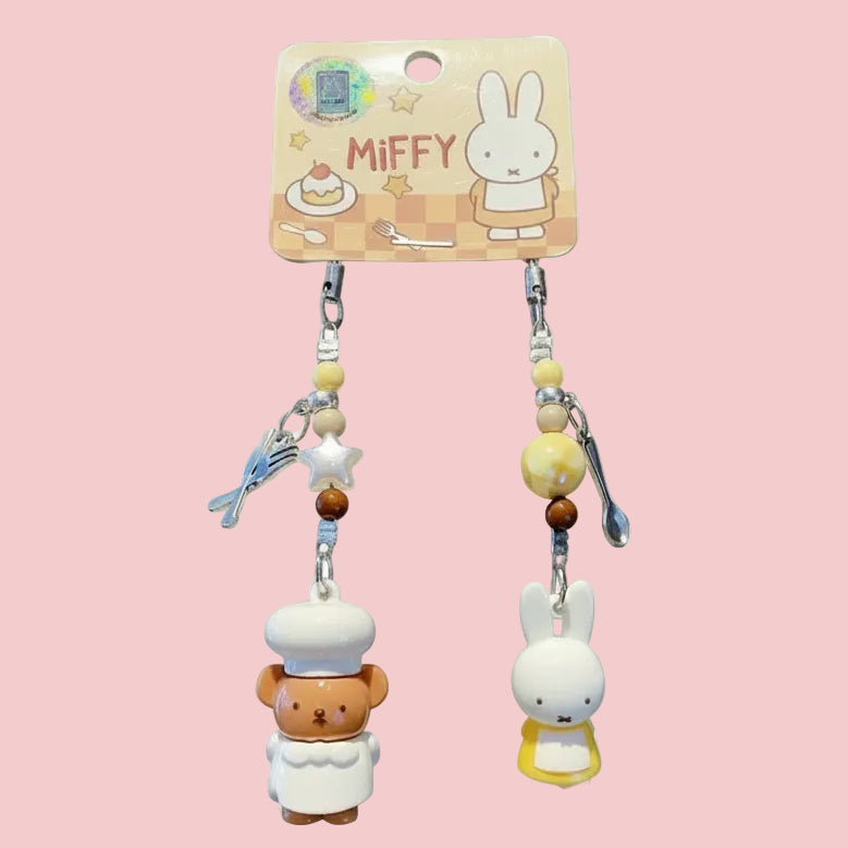 Miffy Duo Phone Charm Keychains