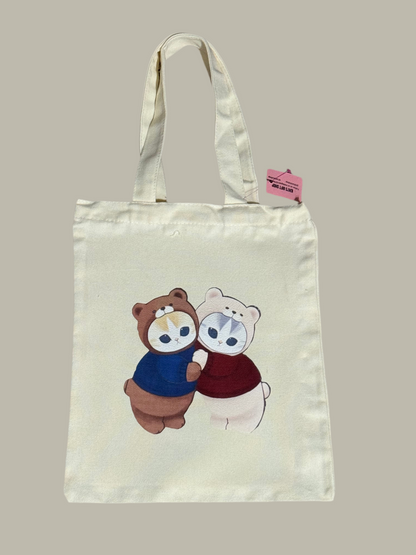 Cat Bear Tote Bag