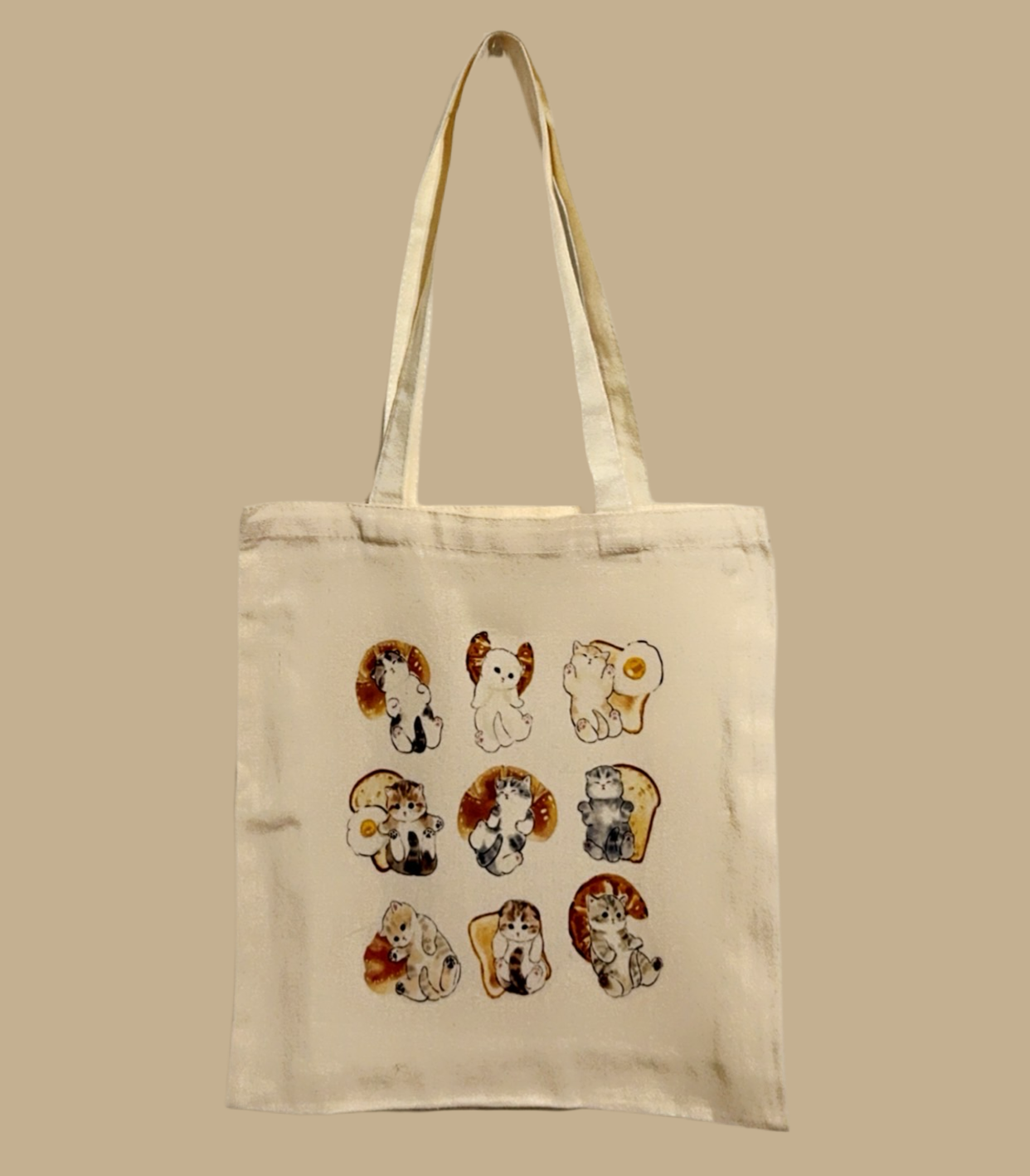 Tote Bag Bread Cats