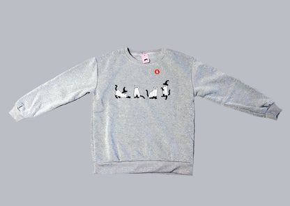 Halloween Cats Grey Sweater