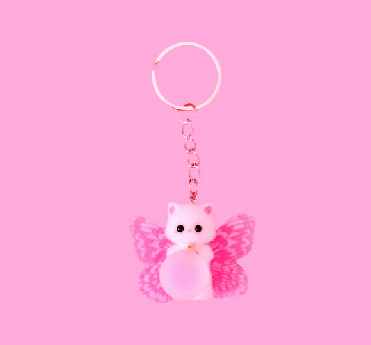 Calico Critters Cat Fairy Keychain