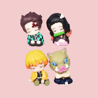 Demon Slayer Figurine Tanjiro Nezuko Zenitsu inoskue Blind Box