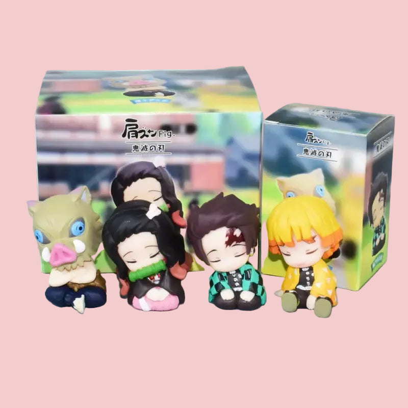 Demon Slayer Figurine Tanjiro Nezuko Zenitsu inoskue Blind Box