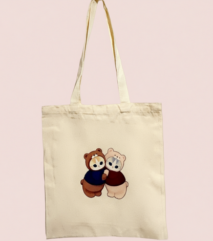 Cat Bear Tote Bag