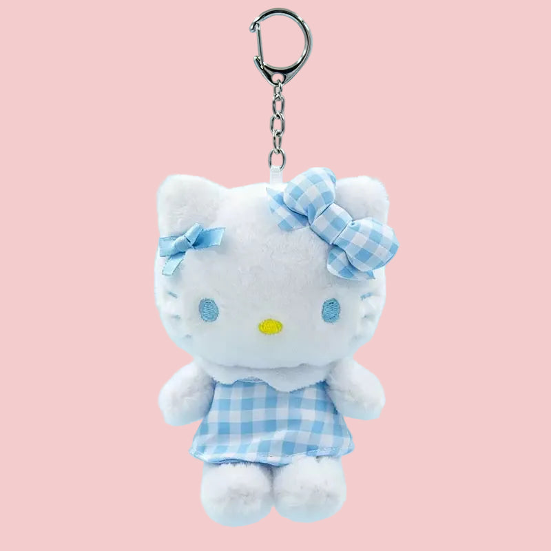 Authentic Sanrio Blue Coquette Hello Kitty Keychain Plush