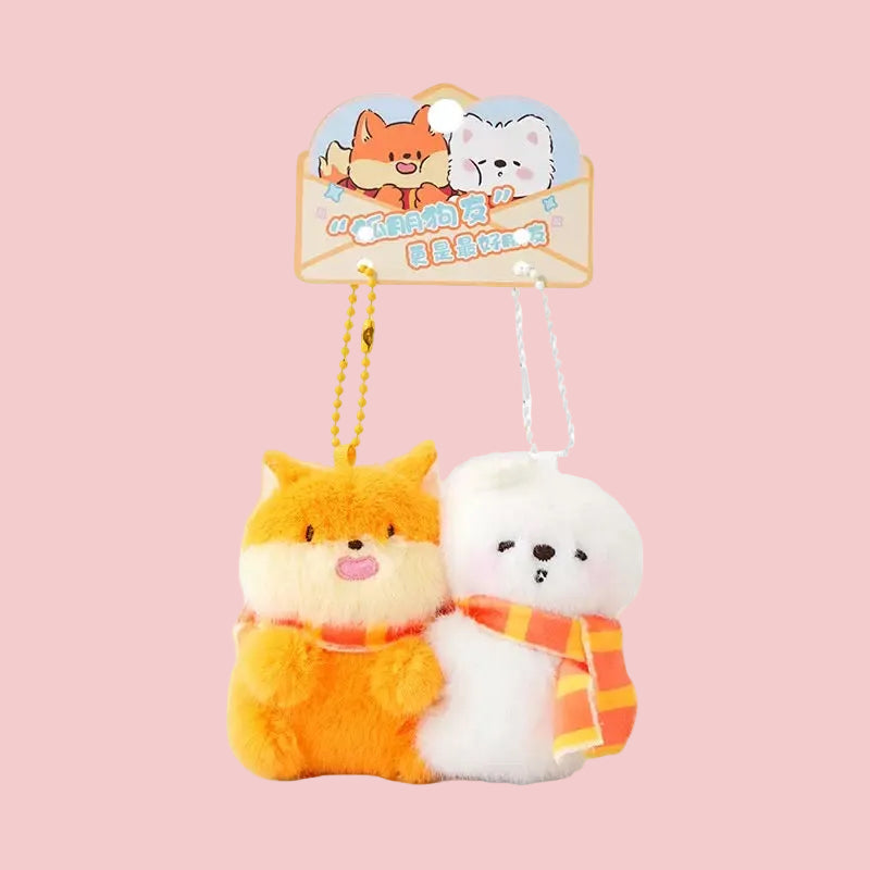 Duo Plush Keychain Dog Set