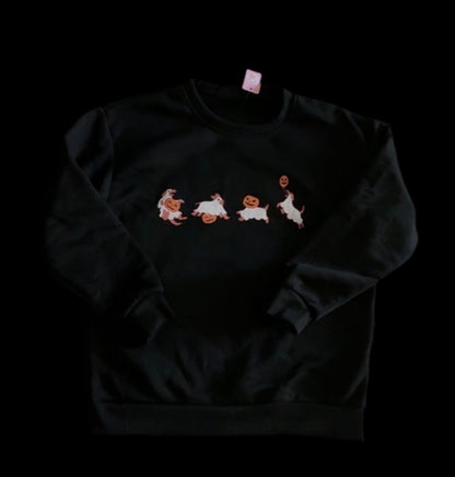 Halloween Dogs Black Sweater
