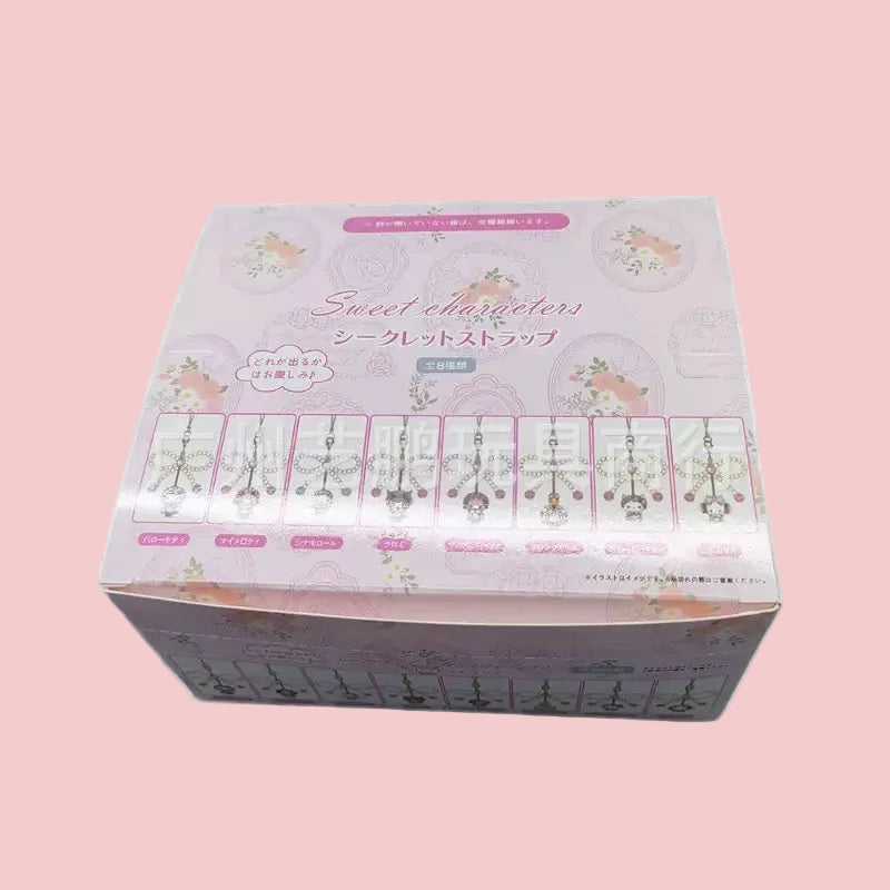 Sanrio My Melody Kuromi Hello Kitty Cinnamoroll Bow Keychain Blind Box