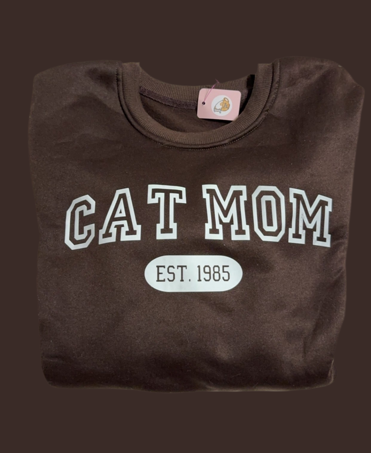 Cat Mom Brown Sweatshirt