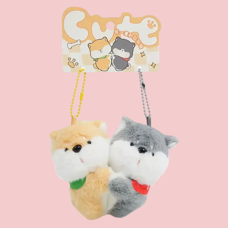 Duo Plush Keychain Dog Set