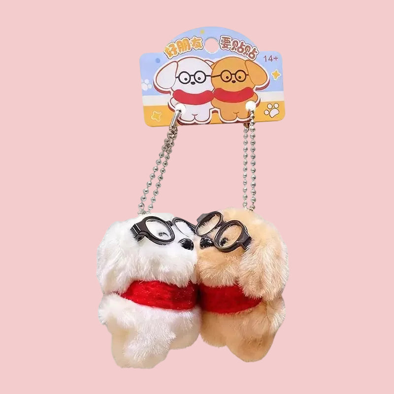 Duo Plush Keychain Dog Set