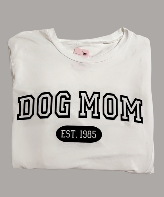 Dog Mom White Sweatshirt