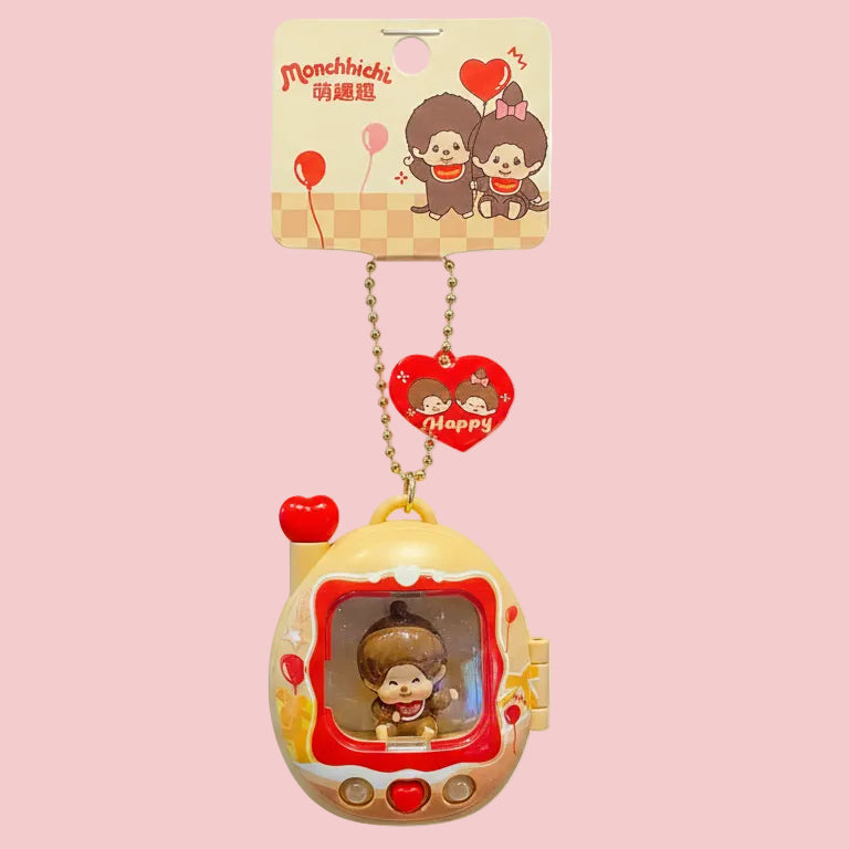 Monchichi Tomagatchi Light Up Keychain