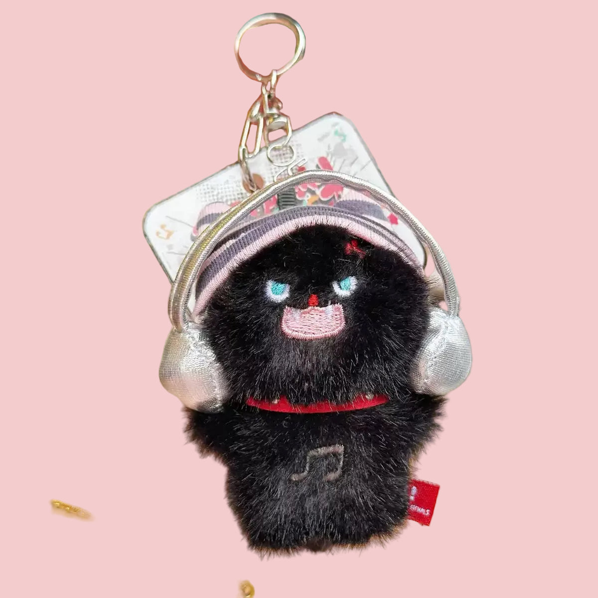 Japanese Rebel Cat Plush Keychain