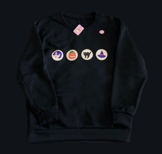 Halloween Pillsbury Cookies Black Sweater