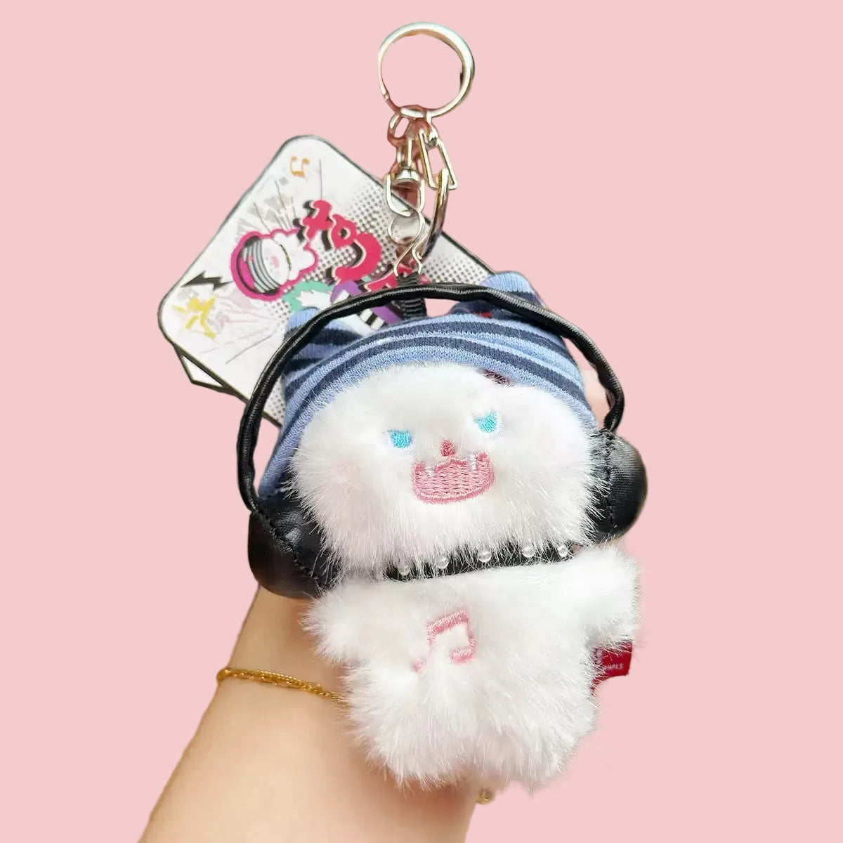 Japanese Rebel Cat Plush Keychain