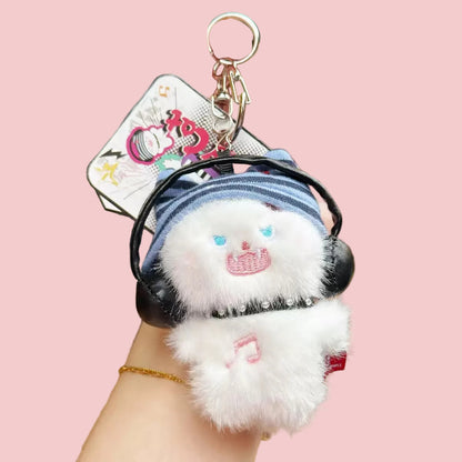 Japanese Rebel Cat Plush Keychain