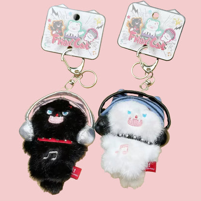 Japanese Rebel Cat Plush Keychain