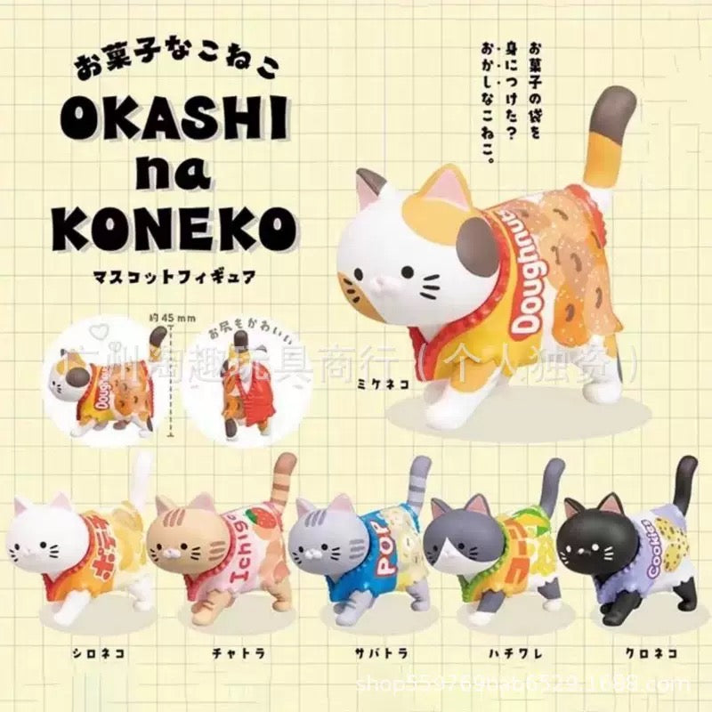 Japanese Cat In Chip Bag Figurine Blind Box