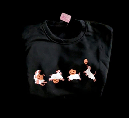 Halloween Dogs Black Sweater