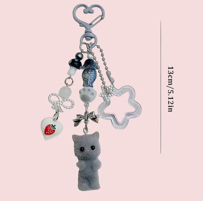 Calico Critters Cat Keychain