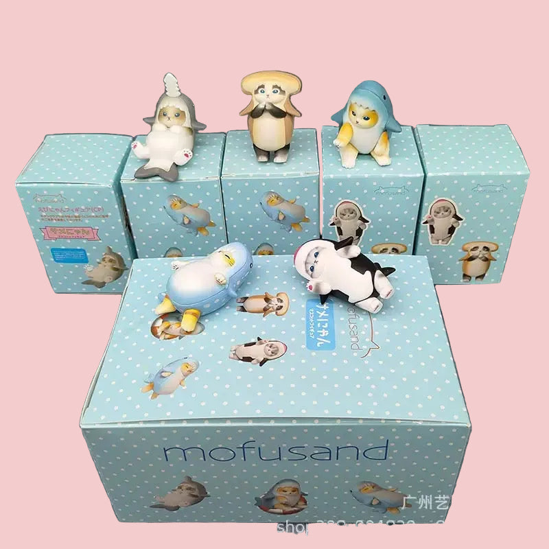 Mofusand Aquatic Shark Whale Figurine Blind Box