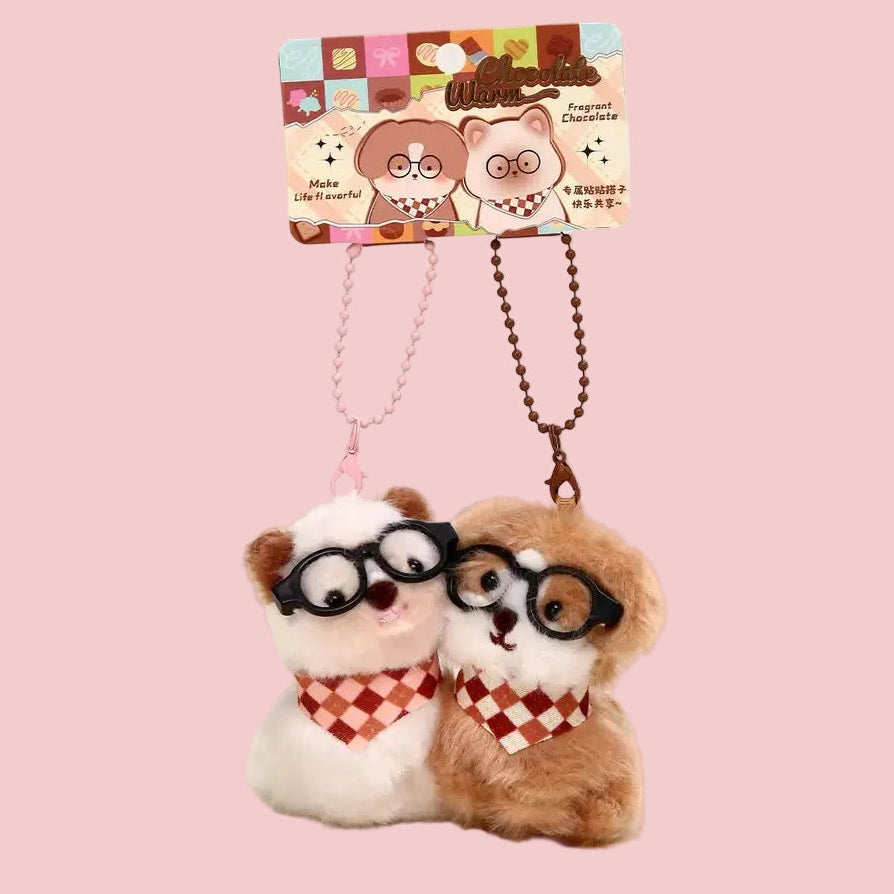 Duo Plush Keychain Dog Set